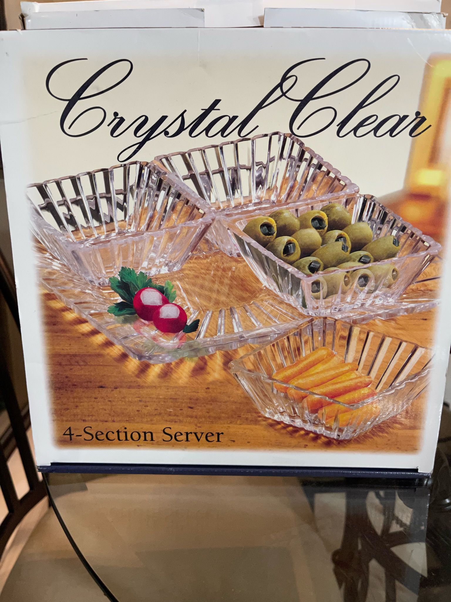 Crystal Clear Alexandria 4 Bowls 1 Plates Server