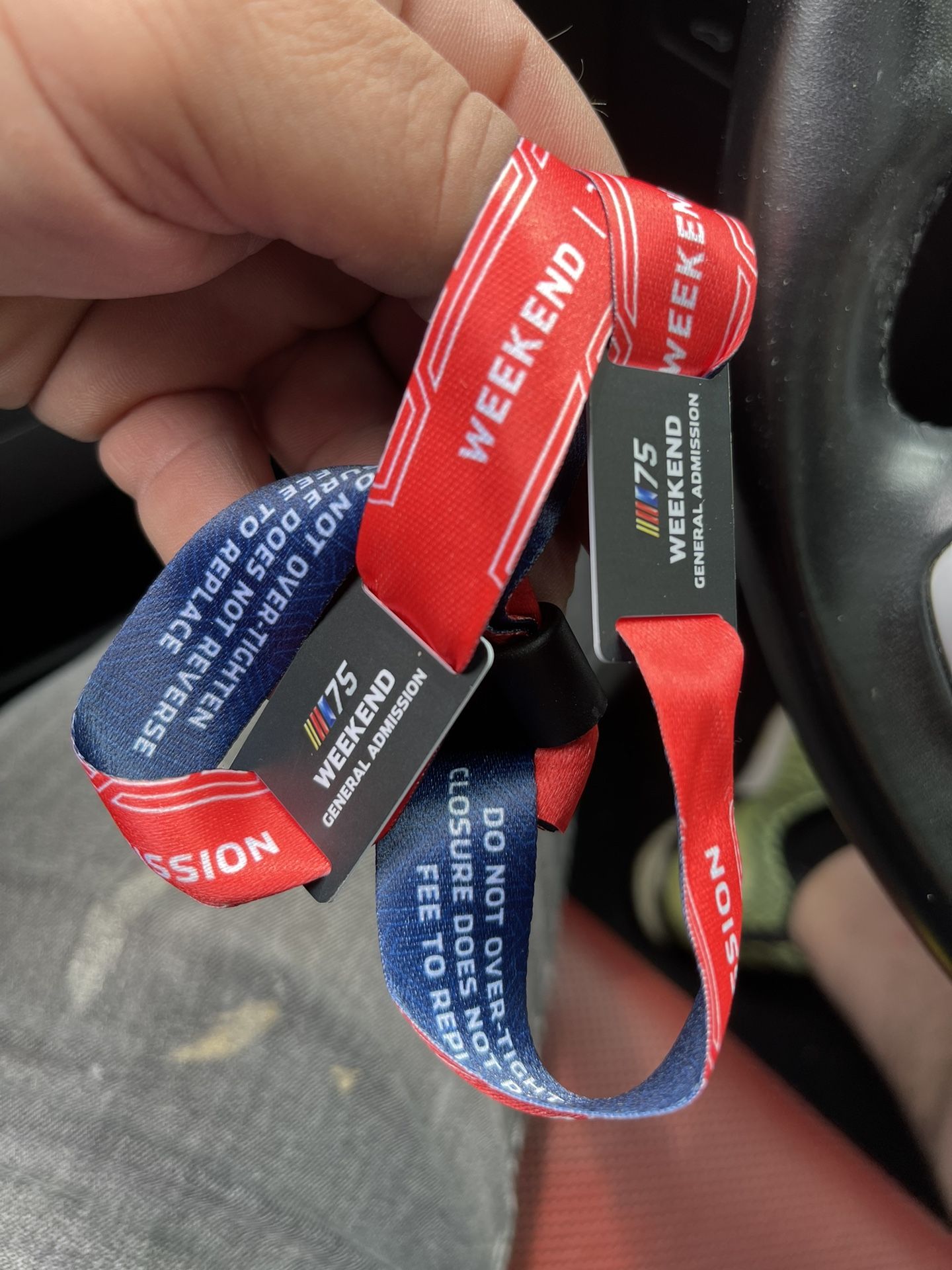 NASCAR Chicago Street Race GA Tickets Wristbands 