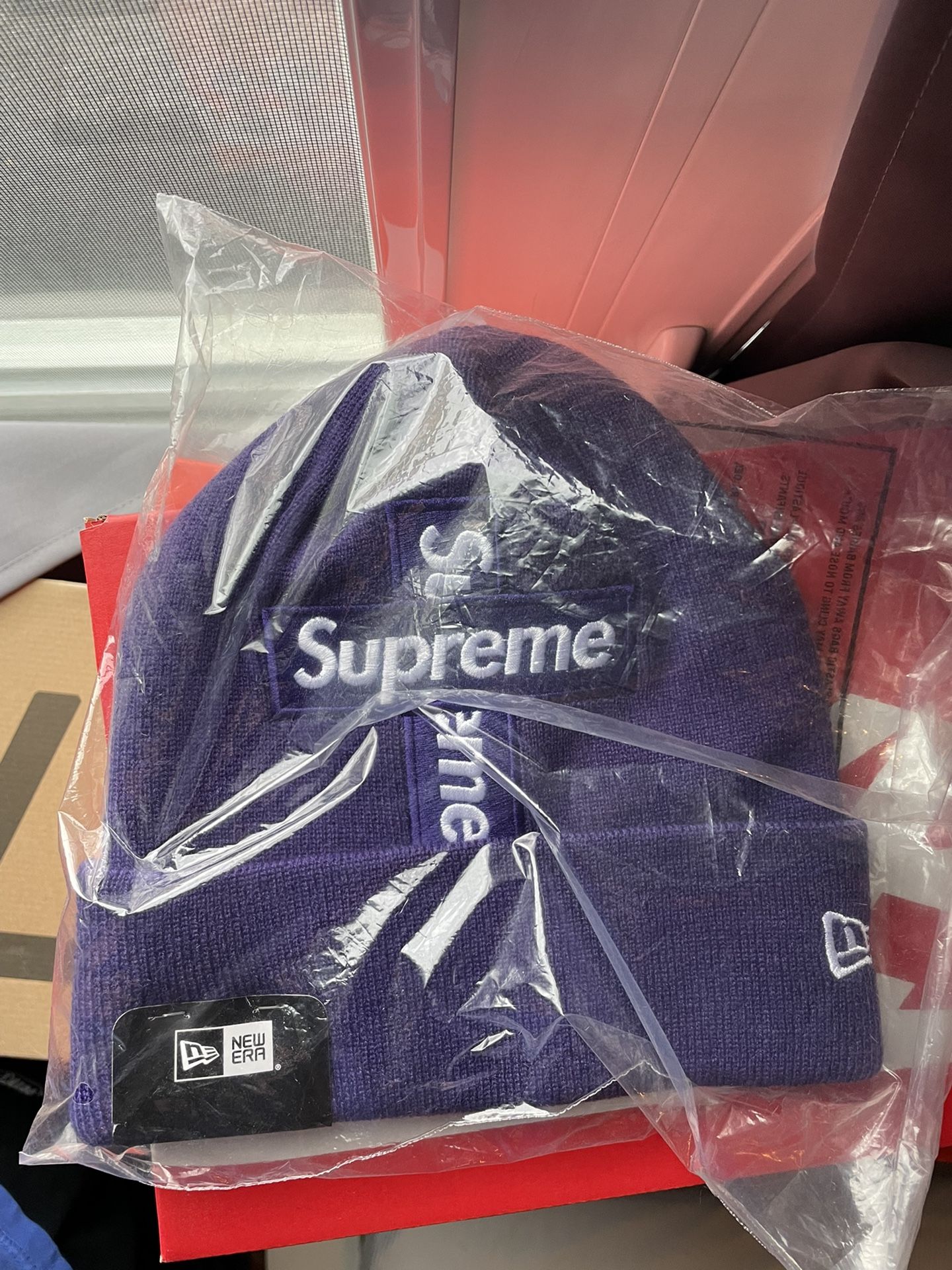 Supreme Cross Box Logo Beanie Purple