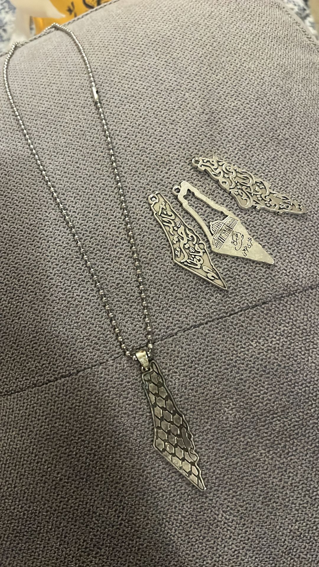 Palestine necklac + 3 charms