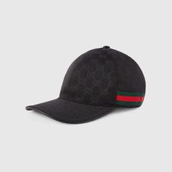 Black Gucci GG Baseball Hat Cap Size L