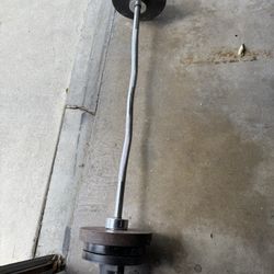 Curl Bar With 40 Lbs 