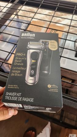 Braun Series 9 PRO+ Wet & Dry Electric Shaver, Charging Stand, 9517s Galvano Silver