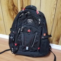 High Sierra Black & Red Laptop School Backpack 