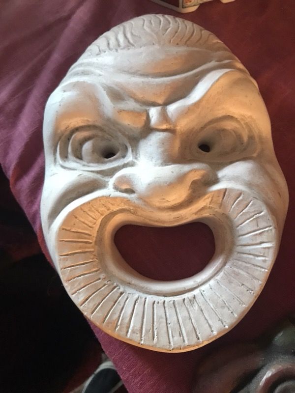 Ceramic mask brought back from trip to Italy