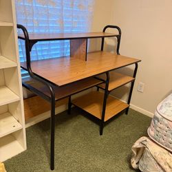 Multi Tier Computer Desk or Student Desk w/ shelves GREAT CONDITION no pets no smoking   PICK UP IN PASADENA 77505