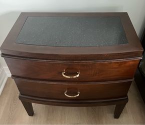 Modern Wood Nightstand Set of 2