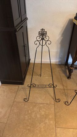 Wrought iron easels