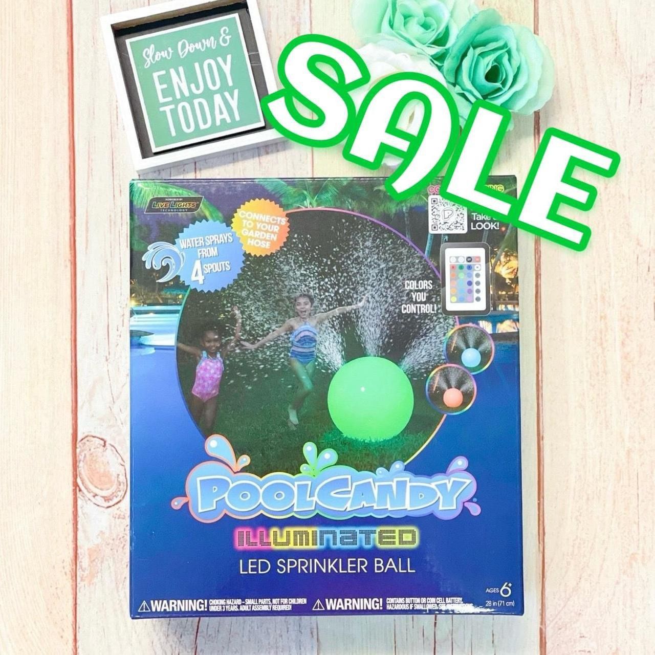 🆕 PoolCandy LED Illuminated Giant Color Changing 28” Sprinkler Ball NEW