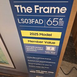 SAMSUNG 65"INCH QLED 4K THE FRAME TV LS03FAF