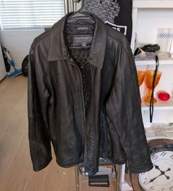Perry Ellis Portfolio Lambskin Leather Jacket - XL - Good Cond