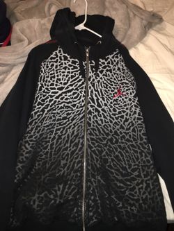 Jordan elephant print zip up hoodie