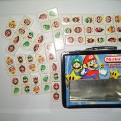 NINTENDO DOMINOS SET OF 28 with COLLECTORS CARRYING CASE 2004 SABABA TOYS