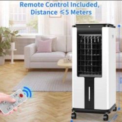 Air Cooler,Evaporative Air Cooler, 30IN Tower Fan, Built-in Ionizer,12H Timer,40°Oscillation,3 Modes&Speeds,LED Display, Remote Control with Ice Boxes