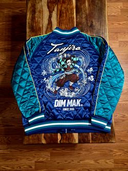 Steve Aoki's Dim Mak/Demon Slayer -Tanjiro- Quilted Bomber Jacket. Size XL