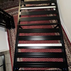 Metal twin platform-style bed frame  Gently used. Pet-free home.  PICKUP Logan square