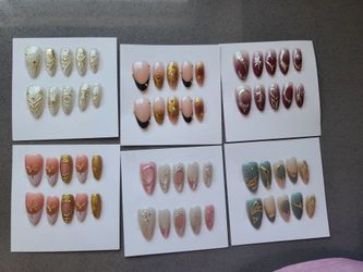 Hand made press on nails,  each 15$ , size M