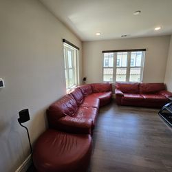 Sectional Leather Couch Set