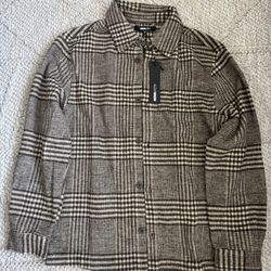 Brand New Fashionova Mens Plaid Long Sleeve Shirt