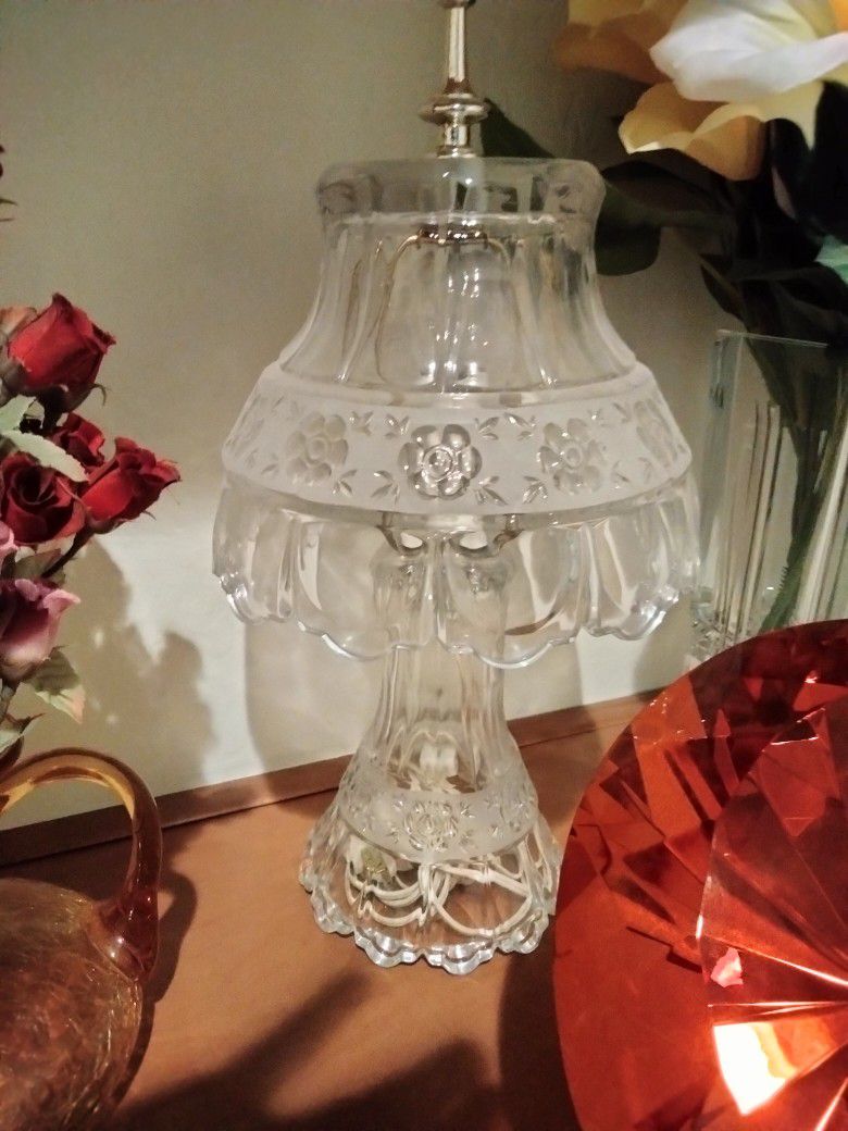 Large Crystal Lamps Work Perfect $80 Each I Have Two
