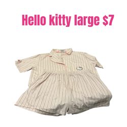Hello Kitty Character Face Women's 2-Pack Shirt & Shorts Pajama Set Large 💖