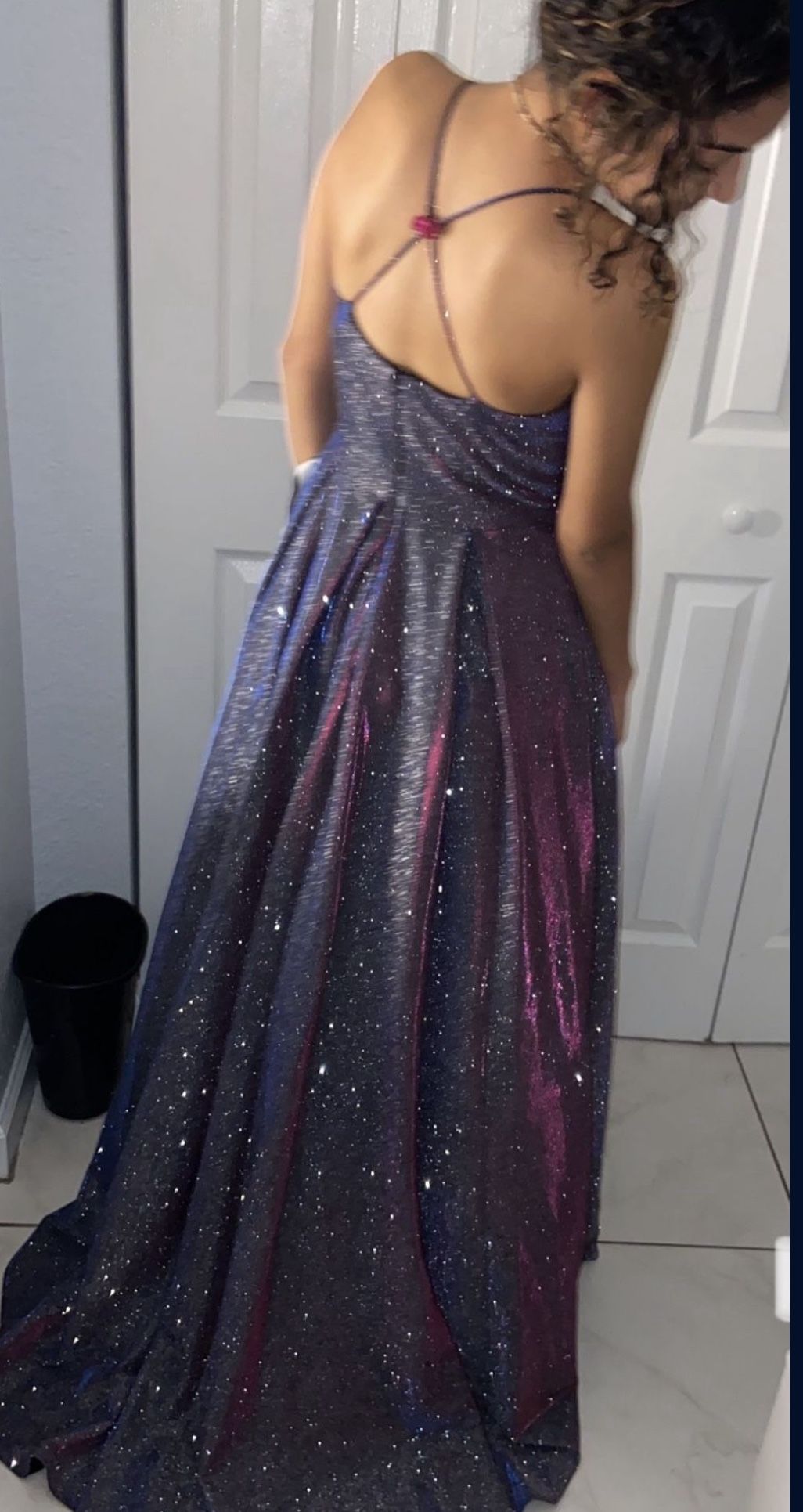Glitter Purple Gown Dress