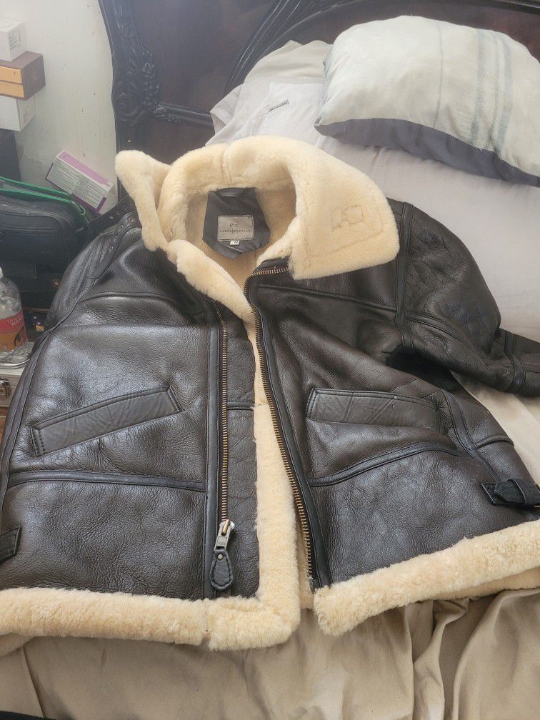 Mens Leather Sylvester Stallone Style Jacket 
