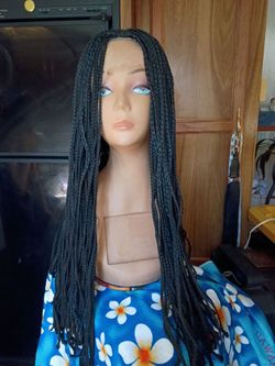 Box braids lace front wig