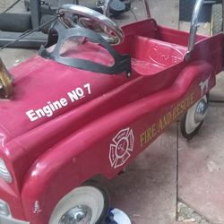 Vintage Push Pettle Fire Truck