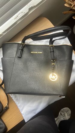 Michael Kors Black Saffiano Leather Tote Bag and wallet
