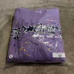 Purple OG Sp5der hoodie size L