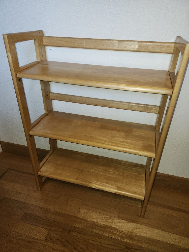 Gorgeous Solid Wood Foldable Bookshelves... Heavy Not Junk Mint