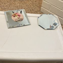 NEW SQUARE AND OCTAGON SHAPE MIRROR/CANDLE HOLDERS 