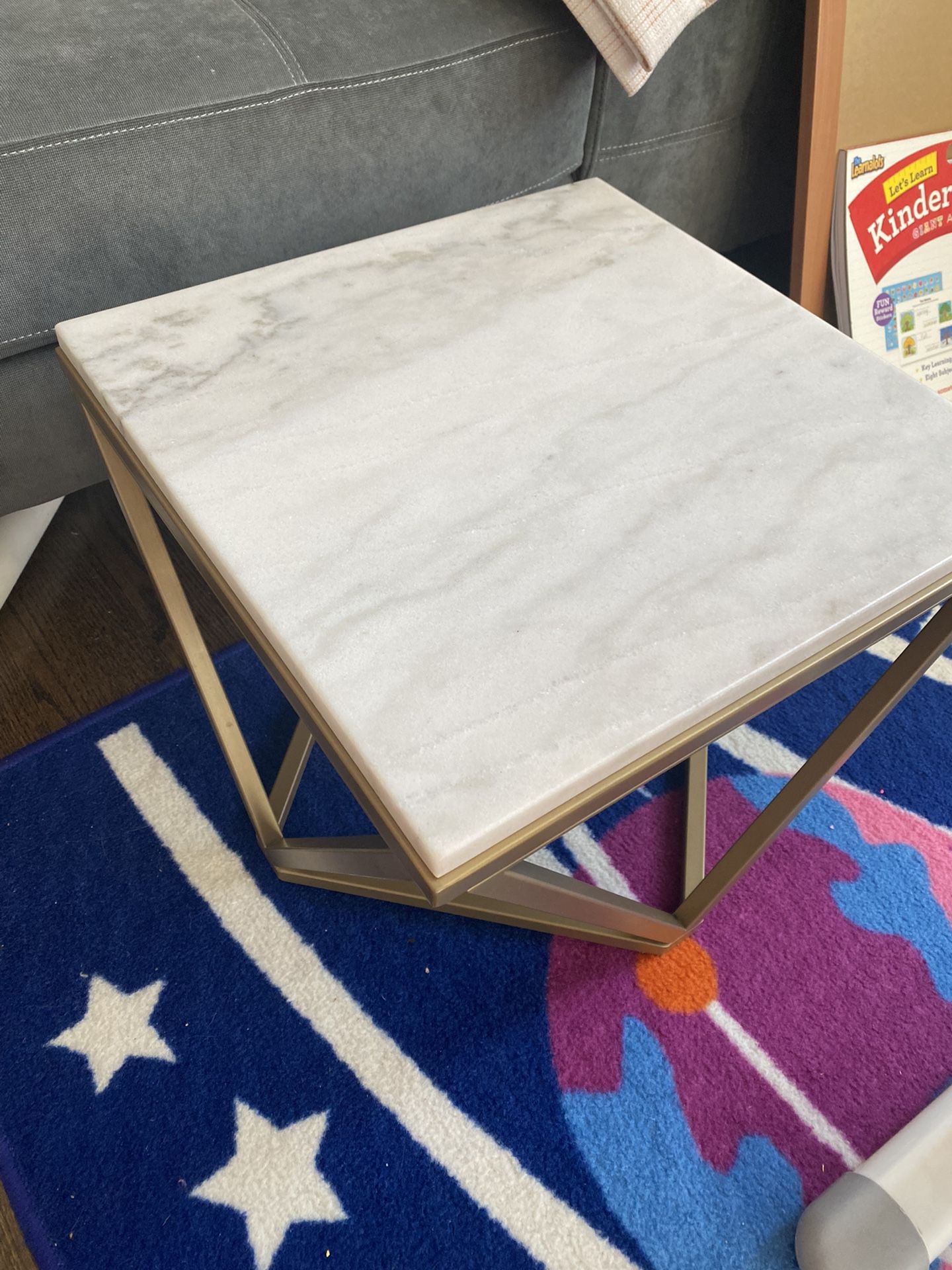 Real Marble Side Table