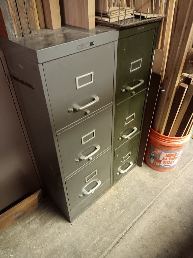 vintage file cabinets