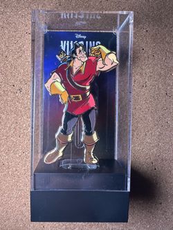 Disney Pin FiGPiN Gold Frame Gaston #954 Villains 3” Enamel No Outer Box