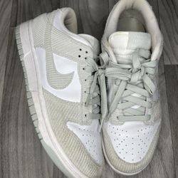 Light Silver Corduroy Nike Dunks