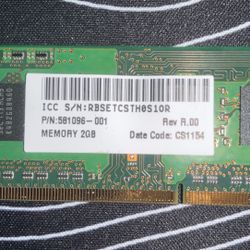 2x2Gb Laptop RAM SO-DIMM PC3-10600 (1333Mhz) 