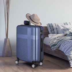 set of 1 Suitcase, Carry On Hardside Luggage with Retractable Pole and Spinner Wheels Suitcase with TSA Lock and Built-in Compression Straps for Trave