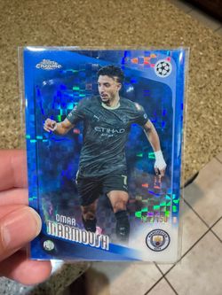 Omar Marmoush Topps Chrome Blue X-Fractor /150
