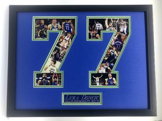 Luka Doncic Dallas Maverick’s #77 NBA collage art