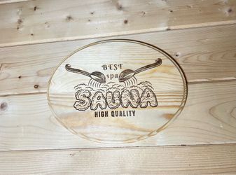 Handcrafted Wooden Sauna Wall Sign – Laser Engraved