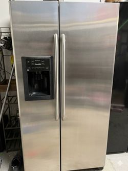 Used GE Stainless Steel Side-by-Side Refrigerator