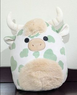 Celestino Green Spotted Highland Cow Squishmallow 8” - Like New!