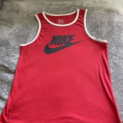 Men’s Nike Graphic Ringer Tank Top - Size Large - Red
