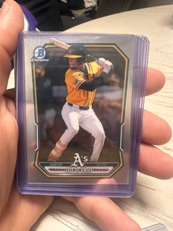 Bowman Chrome Leo De Vries Athletics Baseball Card