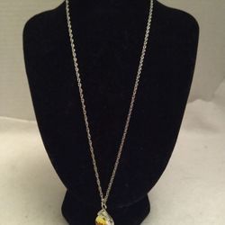 Made With Swarovski Elements Necklace, With Silver Colored Chain