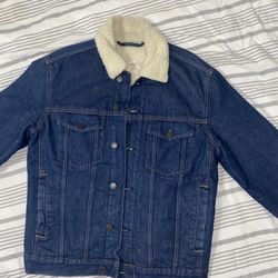 H&M Sherpa Lined Denim Jacket 