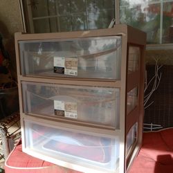 3 Drawer Plastic Storage Box DResser
