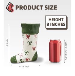 Ceramic Christmas Sock Vase,